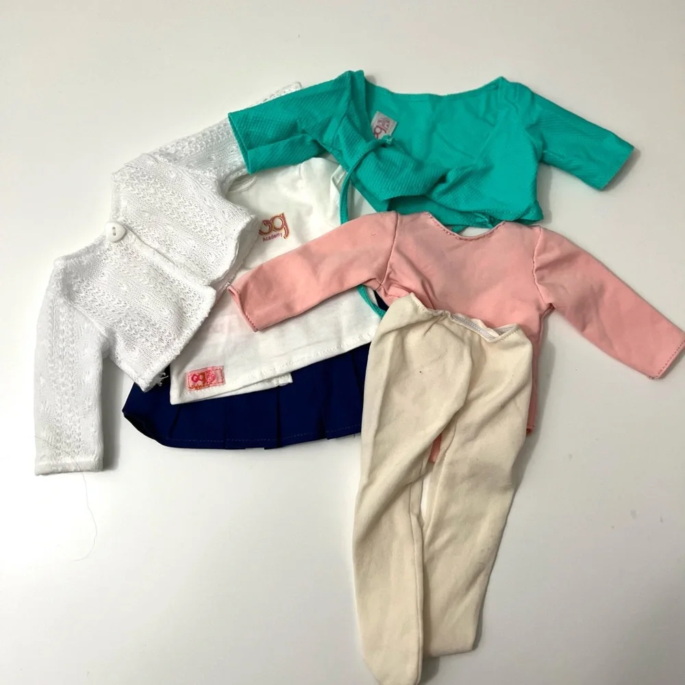 OUR GENERATION Doll Clothes Bundle + Shoes & Accessories Lot